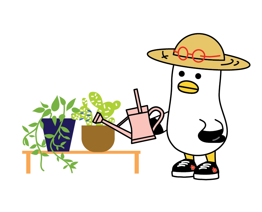 화분 물주는 부기